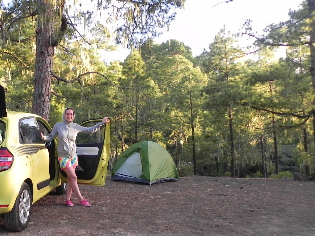 Camping in the middle of the woods