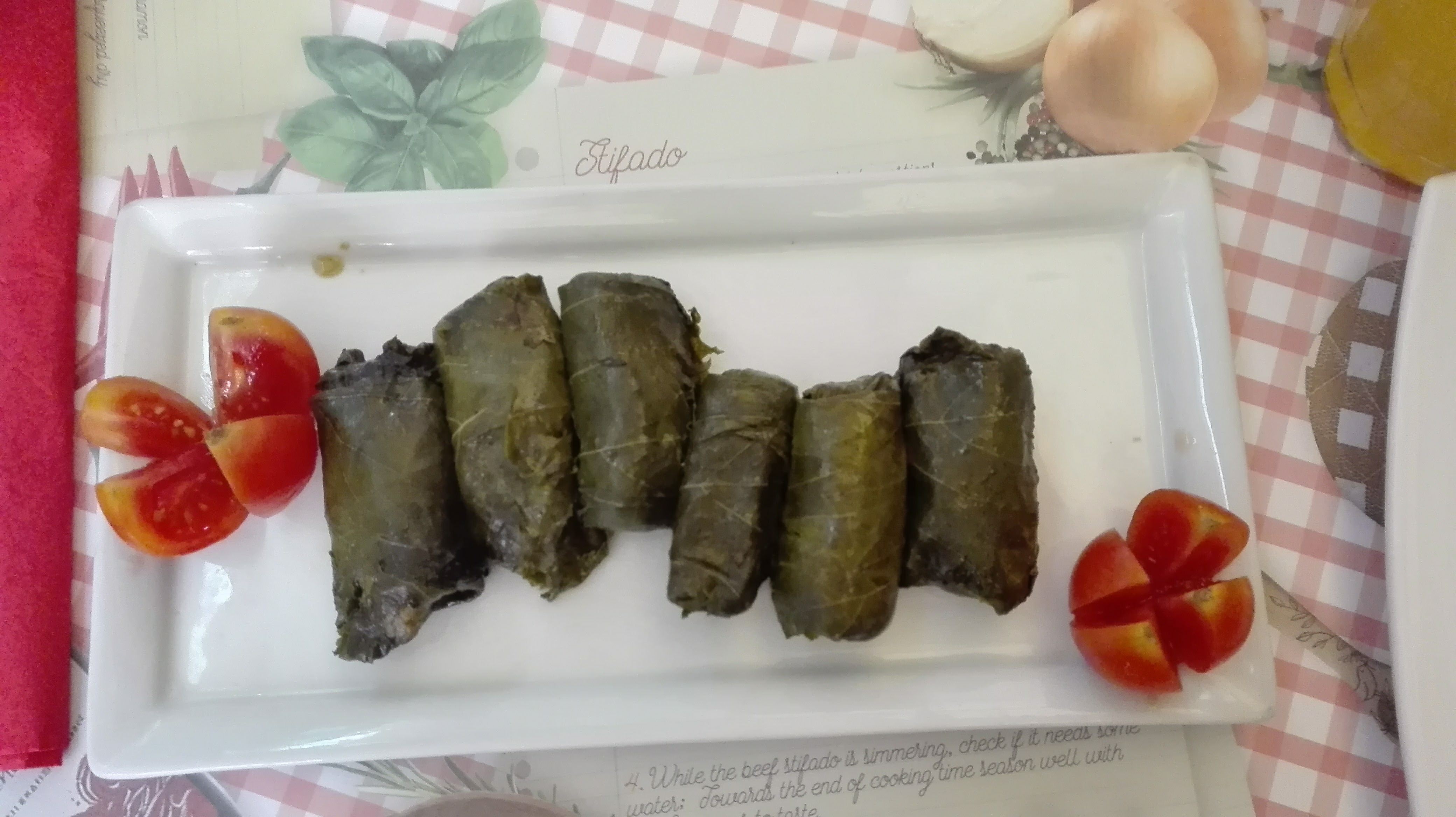 Dolmades - stuffed grape leaves