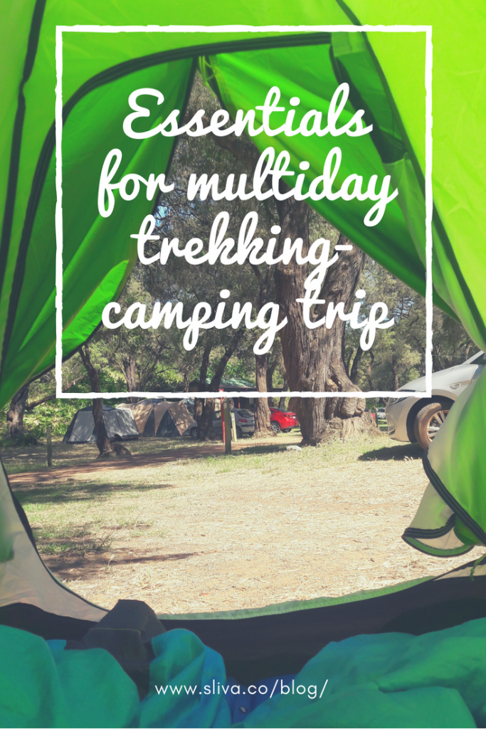 Essentials for multiday trekking-camping trip