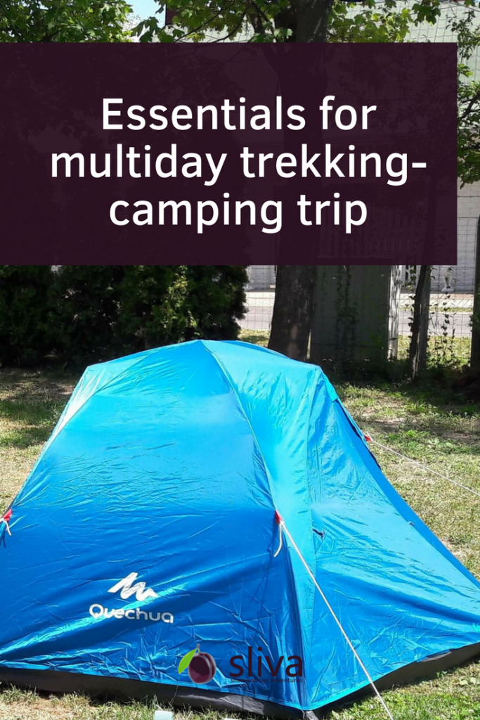 Essentials for multiday trekking-camping trip