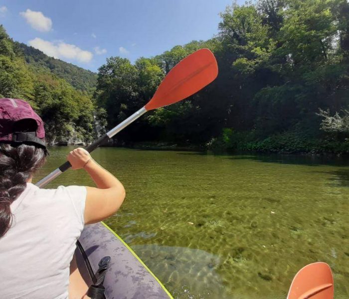 Calm water kayaking on Soča and Idrijca