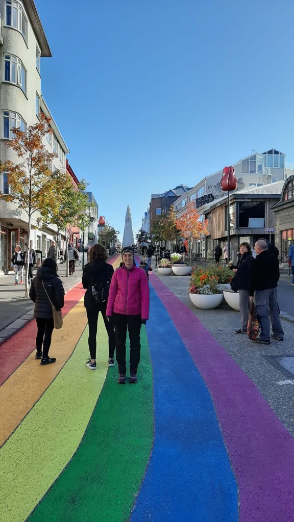 Rainbow street in Reykjavík_Iceland